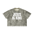 Jesus is King Leopard Boxy T-Shirt