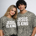 Jesus is King Leopard Boxy T-Shirt